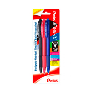 [PTL-BOL-420BP3M] Bolígrafo Pentel ifeel-it, color negro, rojo y azul, blister con 3 piezas