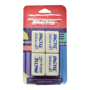 [DIE-GOM-5086] Goma Factis 36RB forma rectangular colorblanco blíster 4 piezas