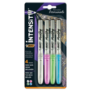 [BIC-MAR-INTBL4] MARCADOR BIC PERMANENTE INTENSITY GRI ETAL BLÍSTER 4 PIEZAS