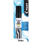 [PIIL-MAR-43000] Marcador permanente Jumbo Pilot punta cincel hasta 12.5 mm, negro, blister 1 pza