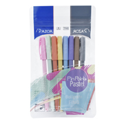 [AZO-BOL-6808P] Bolígrafo fino Pin Point 0.7 mm colores pastel surtidos empaque con 8 pzas