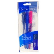 [AZO-BOL-6813NAR] Bolígrafo fino Pin Point 0.7 mm colores surtidos empaque con 3 pzas
