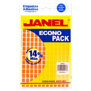 [JAN-ETQ-E169X13] Etiqueta JANEL econopack no.1 naranja con 1440 etiquetas de 9x13mm