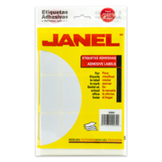 [JAN-ETQ-24] Etiqueta blanca JANEL clasica no. 24 con240 etiquetas de 32x64mm