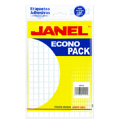 [JAN-ETQ-1ECO] Etiqueta blnaca JANEL econopack no. 1 con 2160 etiquetas de 9x13mm