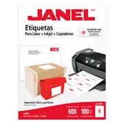 [JAN-ETI-5164] Etiqueta laser mod j-5164 blanca JANEL 85x102mm con 600 etiquetas