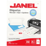 [JAN-ETI-5262] Etiqueta laser mod j-5262 blanca JANEL 34x102mm con 1000 etiquetas