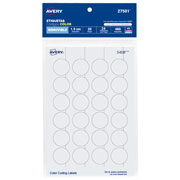 [AVE-ETI-27501] Etiqueta redonda removible blanca AVERY tecnología laser/inkjet
