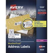 [AVE-ETI-5520] Etiqueta tecnología laser AVERY color blanco