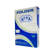 [APS-FOL-L20] Folder crema APSA tamaño oficio  , paquete con 100  piezas