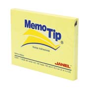 [JAN-PST-304104] Notas Adhesivas Memo Tip amarillo 3x4 pulg 1 blocj con 100 hojas